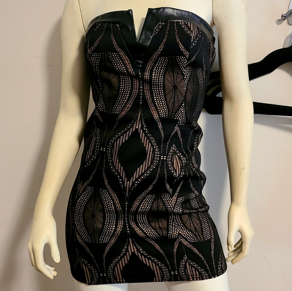 Guess nude illusion minidress